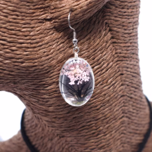 Bijoux Fleurs Pressées - Arbre de la Vie Set - Rose
