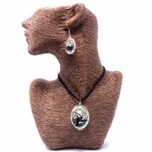 Schmuck mit Gepr. Blumen - Baum des Lebens Set - Weiß