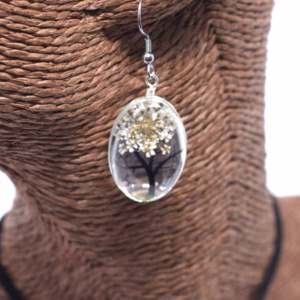 Schmuck mit Gepr. Blumen - Baum des Lebens Set - Weiß