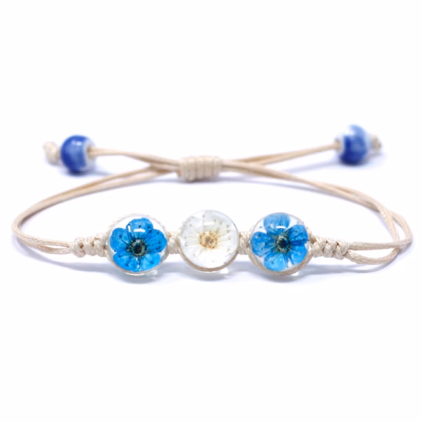 Pressed Flowers - Tri-Flower Braclet - Image 2