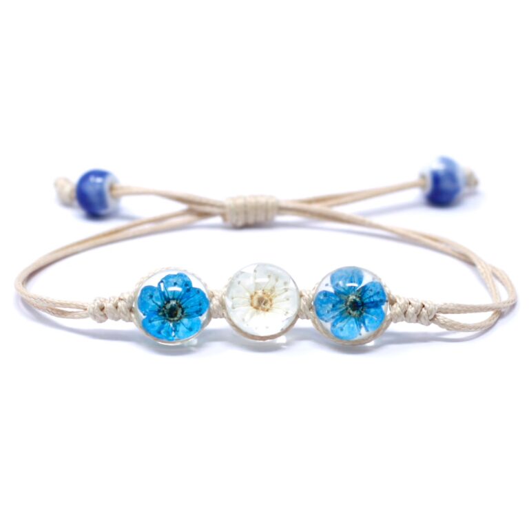 Pressed-Flowers-Tri-Flower-Braclet