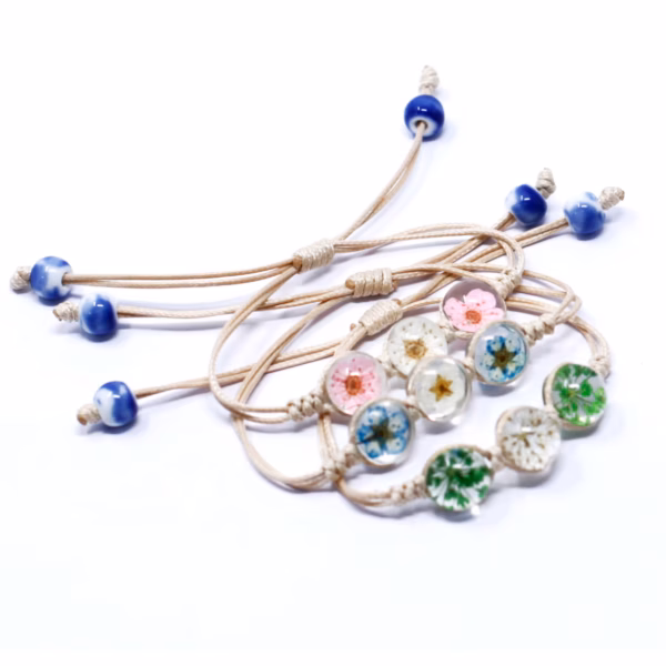 Pressed Flowers - Tri-Flower Braclet - Image 3