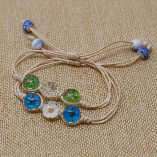 Pressed Flowers - Tri-Flower Braclet - Image 4