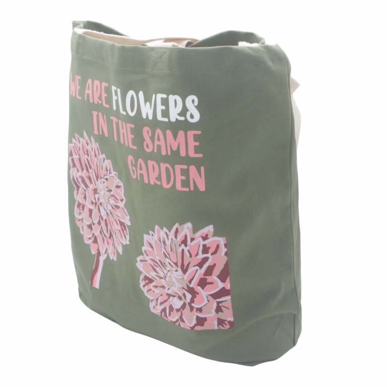 Printed-Cotton-Bag-We-are-Flowers-Olive