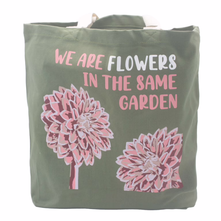 Printed-Cotton-Bag-We-are-Flowers-Olive
