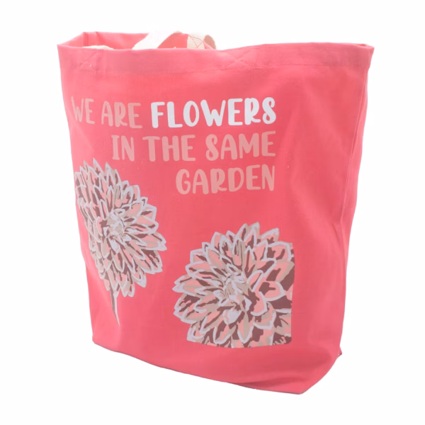 Bomullsveske med Trykk - We Are Flowers - Rosa - Bilde 2