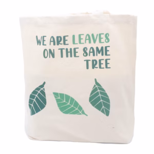 Bomullspose med Trykk - We Are Leaves - Natural