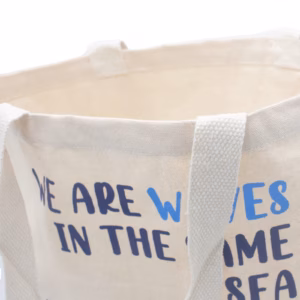 Trykt Bomuldstaske - We Are Waves - Naturlig
