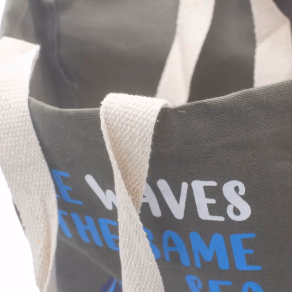 Bomullspose med Trykk - We Are Waves - Naturell - Bilde 6