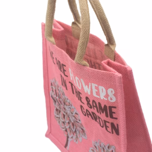 Bedrukte Jute Tas - We Are Flowers - Naturel
