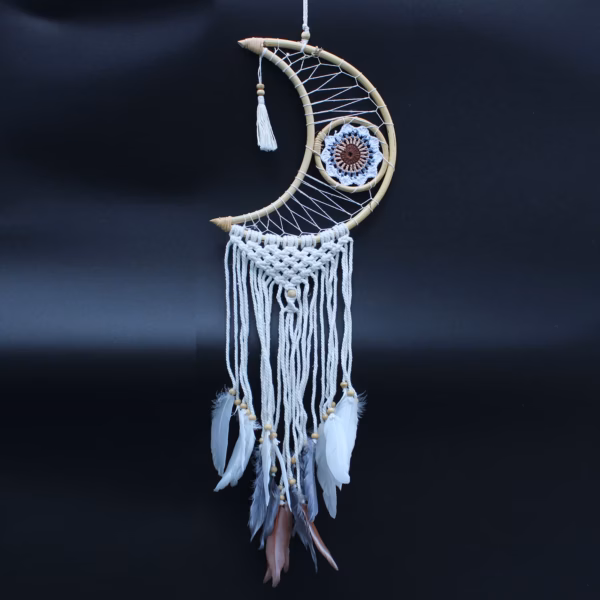 Beskyttelse Drømmefanger - Makrame Moon Assorted Colours - Bilde 5