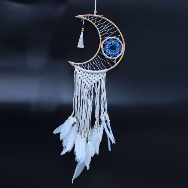 Beskyttelse Drømmefanger - Makrame Moon Assorted Colours - Bilde 6
