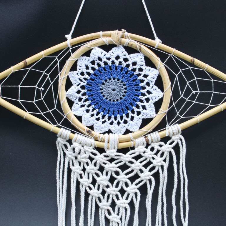 Protection-Dream-Cather-Med-Macrame-Eye-White-BlueGrey