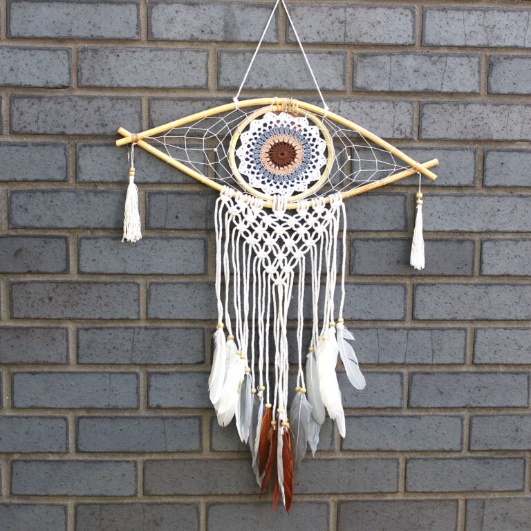 Protection-Dream-Cather-Med-Macrame-Eye-White-GeyBrown