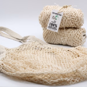 Bolsa de Malla de Algodón Puro - Natural