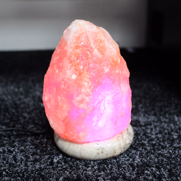 Kvalitet USB Naturlig Saltlampe Saltkrystall Lampe - 11,5 cm (Flerfarget Lys) - Bilde 3