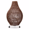 Rattan-Tischlampen - Dunkelbraun