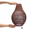Rattan-Tischlampen - Dunkelbraun – Bild 4