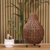 Rattan-Tischlampen - Dunkelbraun – Bild 6