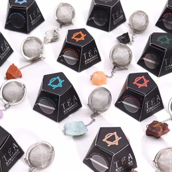 Colador de té de piedras preciosas  - Aguamarina - Imagen 2