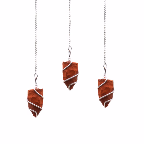 Raw Gemstone Pendulum - Red Jasper - Image 4