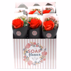 Sæbeblomst Klar til Salg - Stor Rosenbuket