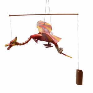 Rood Coconut Dragon Mobile 37cm