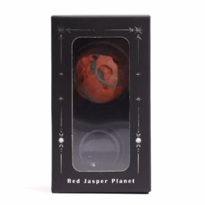 Rød Jaspis Planet på en Sola Goldstone Stander - ( Stander) - 40mm - 30x15mm