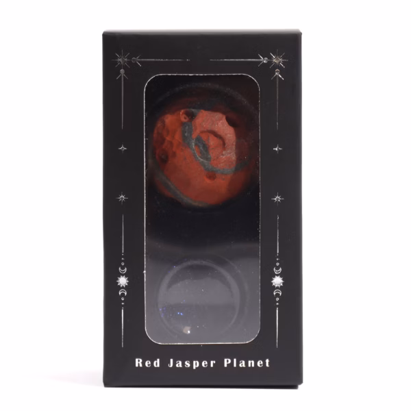 Rød Jaspis Planet På Sola Goldstone-Stativ - 40 mm (30x15 mm Stativ) - Bilde 3