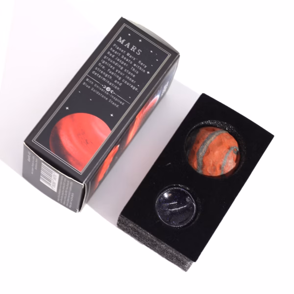 Rød Jaspis Planet På Sola Goldstone-Stativ - 40 mm (30x15 mm Stativ) - Bilde 4