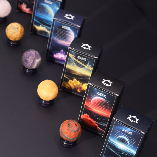 Rød Jaspis Planet På Sola Goldstone-Stativ - 40 mm (30x15 mm Stativ) - Bilde 10