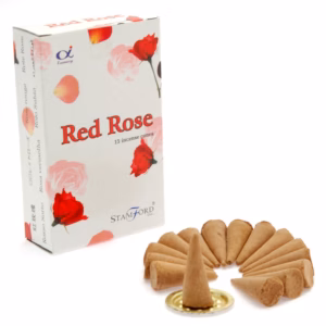 Røkelsekegler med Rød Rose