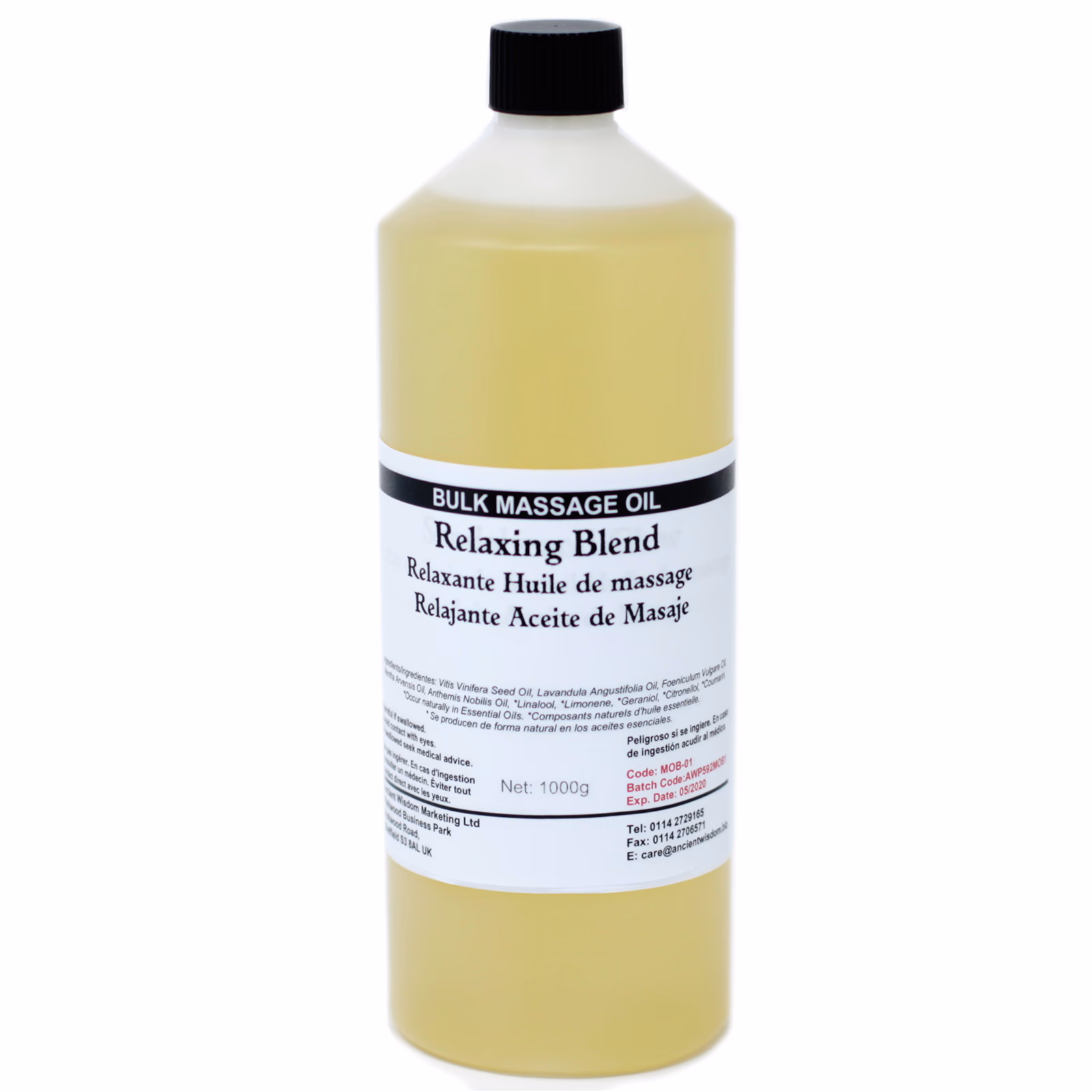 Relaxing Massage Oil - 1 Litre