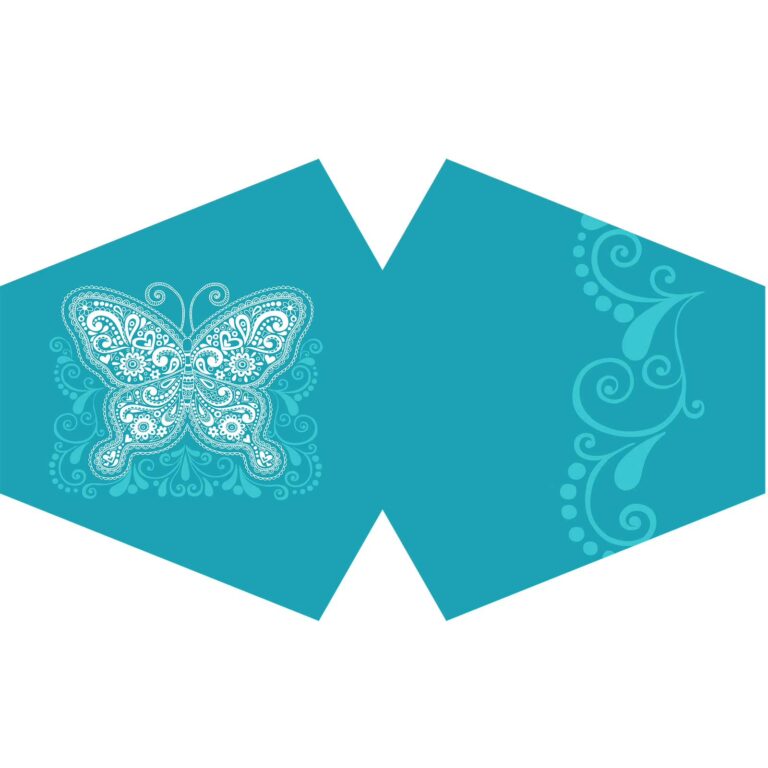 Reusable-Fashion-Face-Covering-Blue-Butterfly-Adult