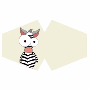 Genanvendelig modeansigtsbeklædning - Crazy Zebra (Børn)
