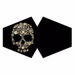 Herbruikbare Modieuse Gezichtsmaskers - Bloemen Schedel (Volwassen)
