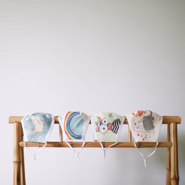 Herbruikbare Modieuse Gezichtsmaskers - Happy Katten (Kinderen) - Afbeelding 2