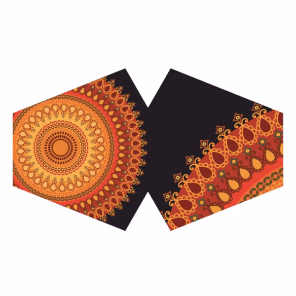Støvmaske PM2.5 Filter - Oransje Mandala (voksen)
