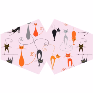 Støvmaske PM2.5 Filter - Rosa Katter (Voksen)