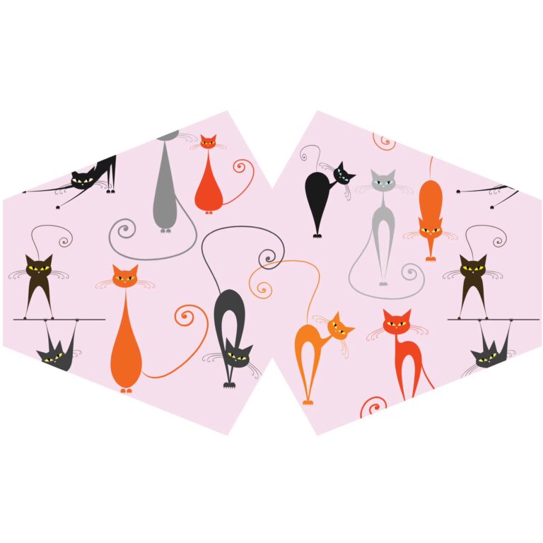 Reusable-Fashion-Face-Covering-Pink-Cats-Adult