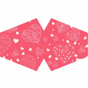 Støvmaske PM2.5 Filter - Rosa Hjerter (Voksen)