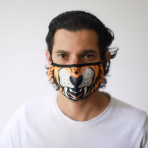 Stoffmaske PM2.5 Filter - Tiger - Kinder
