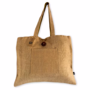 Reversible Jute & Cotton Big Bag - Pistachio