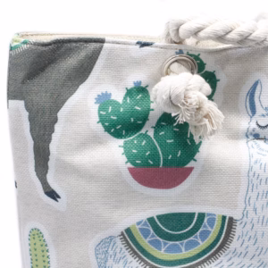 Rope Handle Bag - Llamas