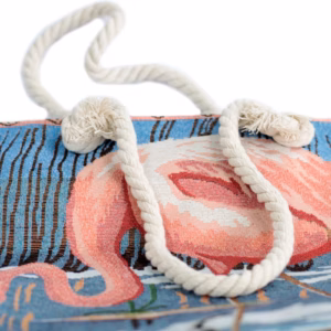 Bolso Shopper con Asa de Cuerda - Flamenco en Laguna