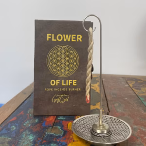 Set aus Räucherstäbchen und Versilbertem Halter - Blume des Lebens