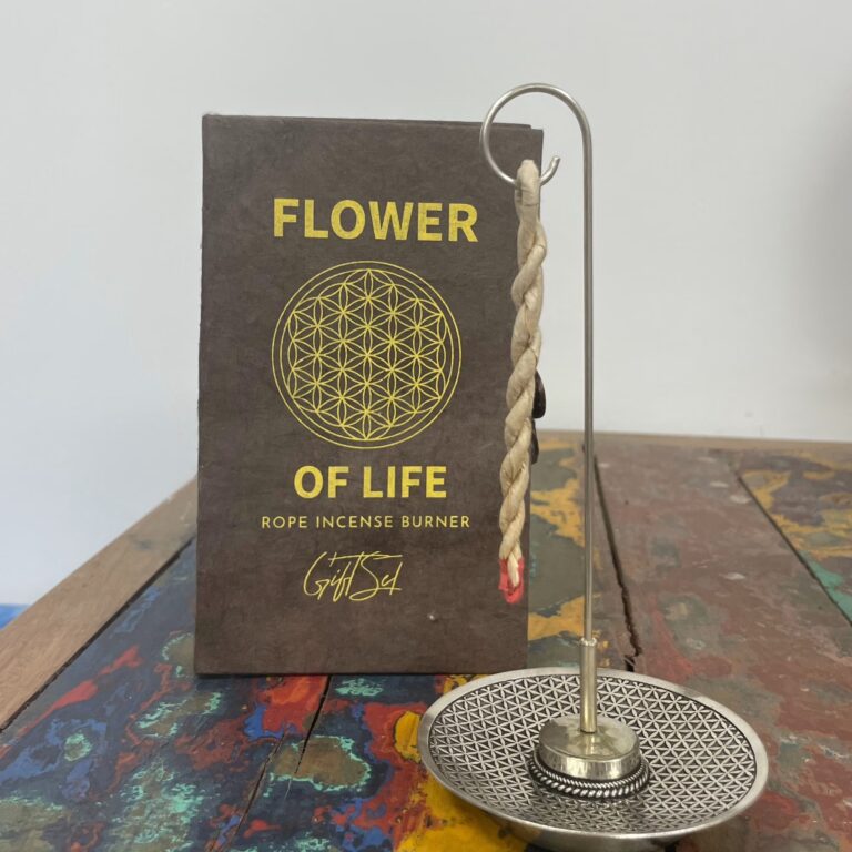 Rope-Incense-and-Silver-Plated-Holder-Set-Flower-of-Life