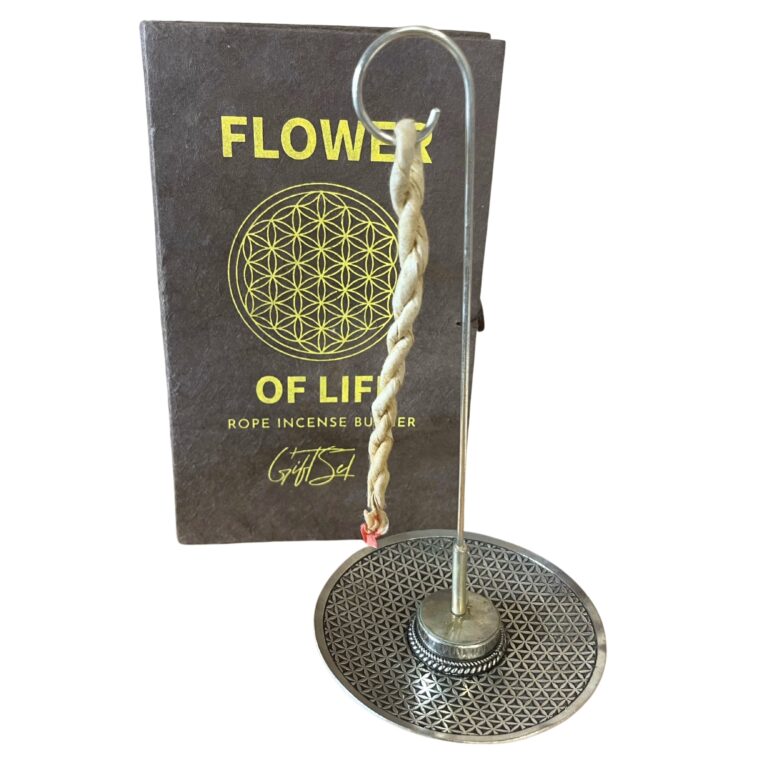 Rope-Incense-and-Silver-Plated-Holder-Set-Flower-of-Life