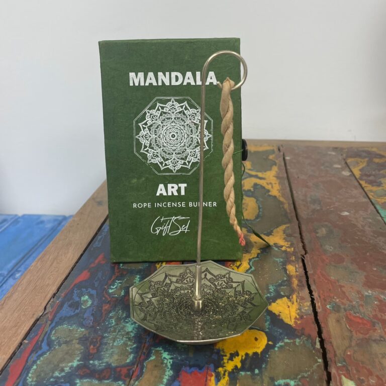 Rope-Incense-and-Silver-Plated-Holder-Set-Mandala-Flower