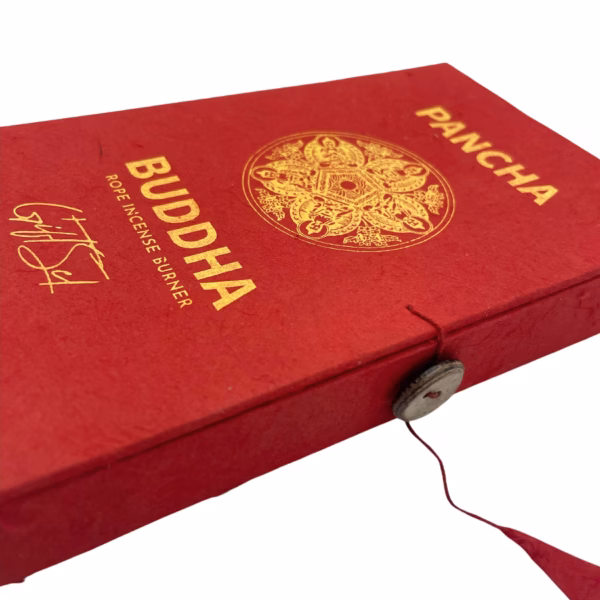 Rope Incense And Silver Plated Holder Set - Pancha Buddha - Image 6